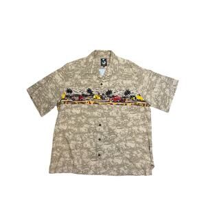 Koko Island classics Hawaiian shirt cars Palm trees XXL aloha beige AOP 27x32